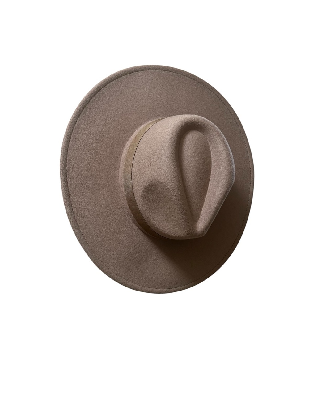Classic Wide-Brim Wool Fedora Hat - Brown